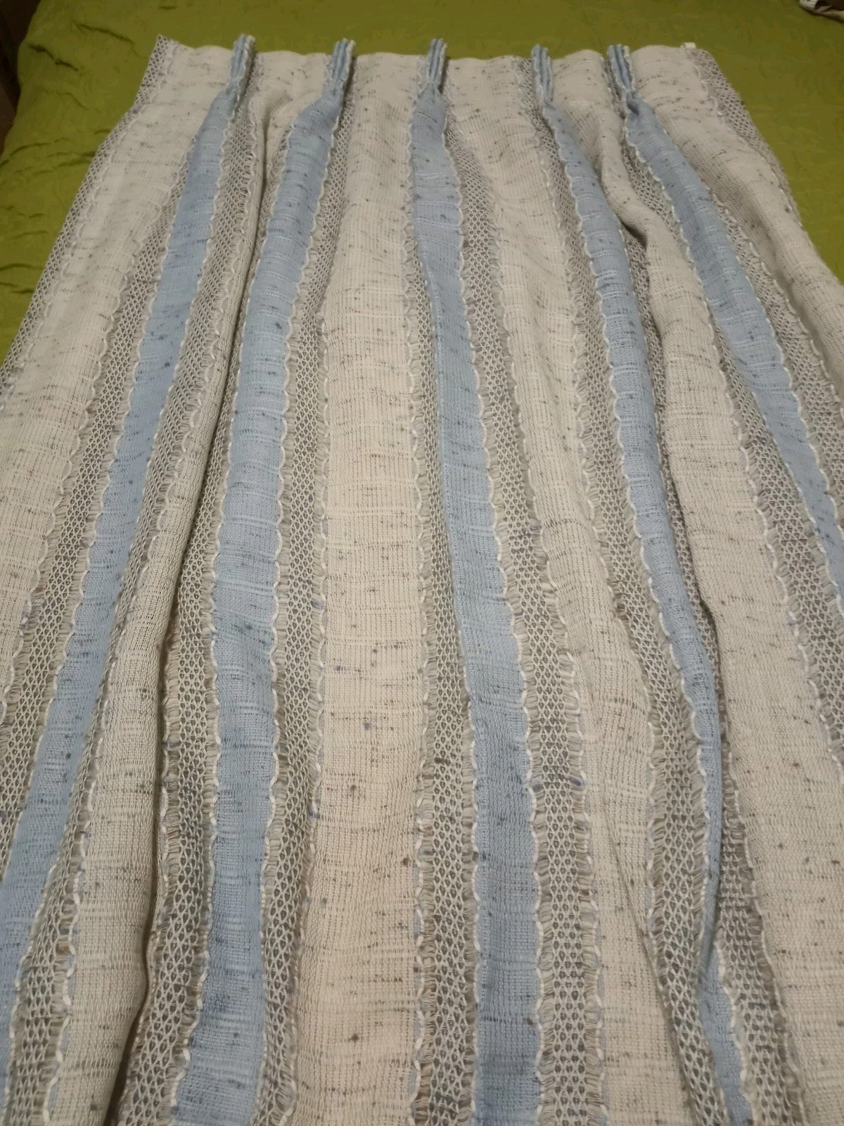Vtg JC Penney 4) Pinch Pleat Drapery Panels 28″W X 81″ L & 1 Valence 13″L MCM