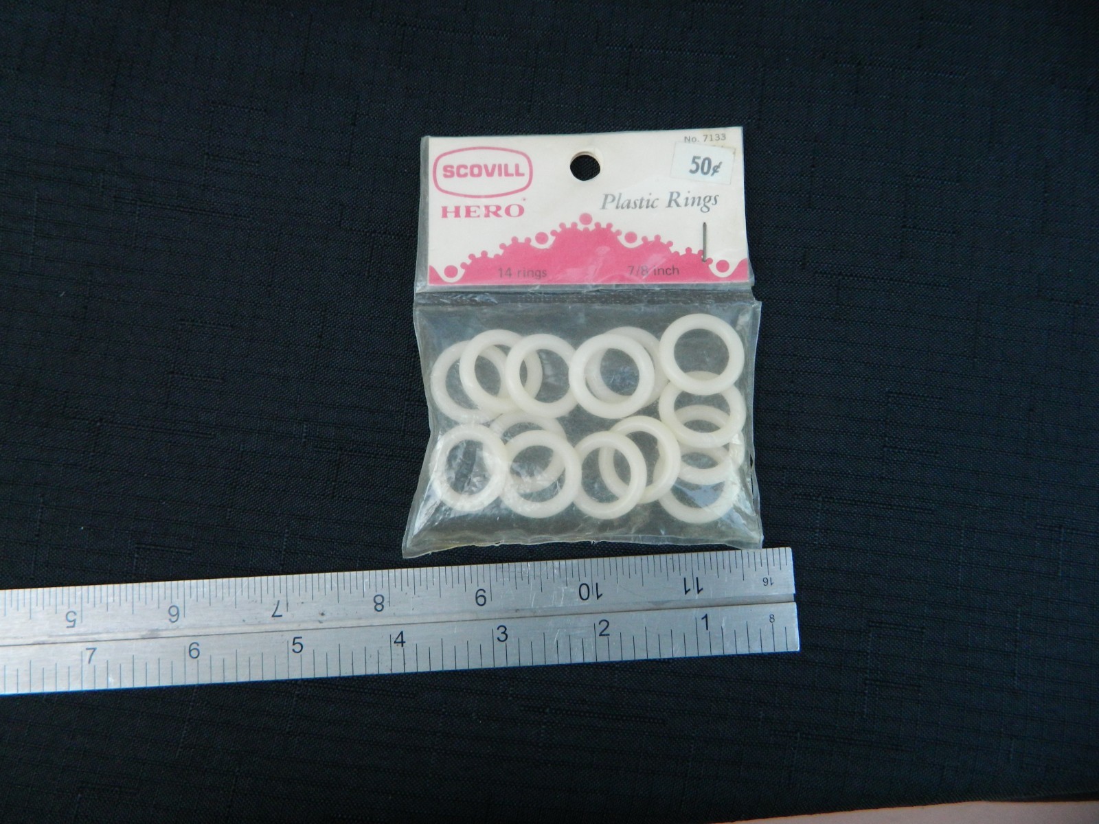 Vintage Pack of 1 1/8″ Plastic Scovill Hero Rings Made in USA New