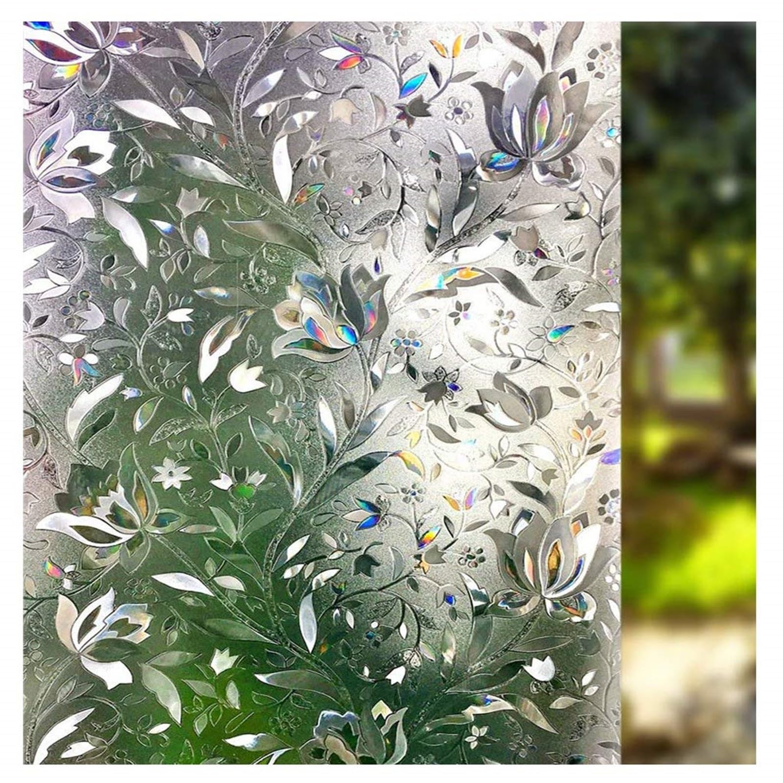 Window Film, Decorative Window Privacy Film, 3D Stained Glass Window Sticker,…