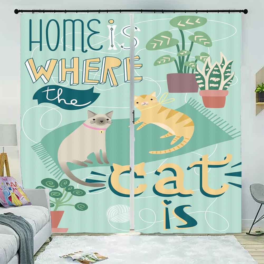 Yellow Tiger Ferocious 3D Curtain Blockout Photo Printing Curtains Drape Fabric