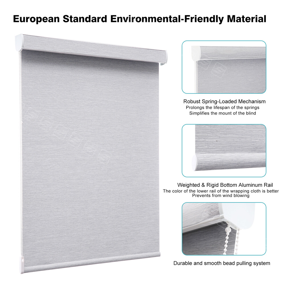 CUSTOM CUT Waterproof Window Blinds Roller Shades Corded Blackout Blind
