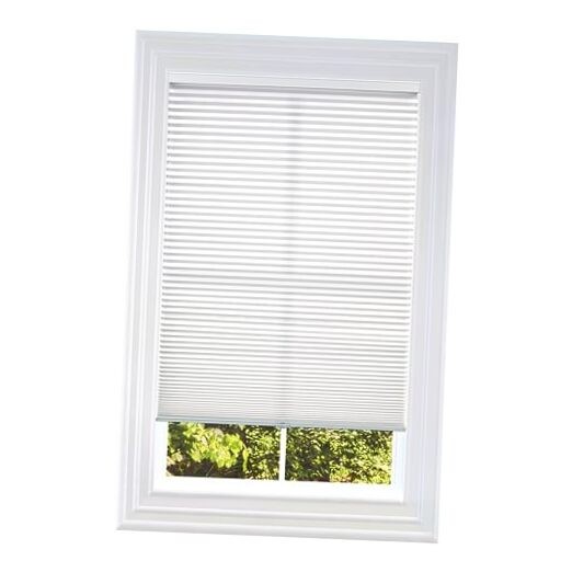 Cellular Honeycomb Cordless Shade, 9/16″ Single Cell, Light 31″W x 72″H White