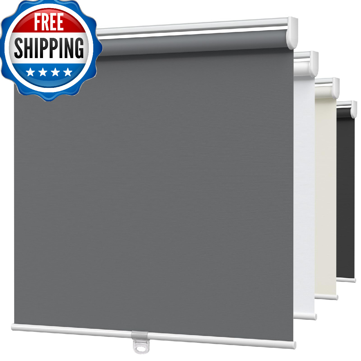 MYshade Blackout Cordless Roller Shades 27×50 Room Darkening Blinds Grey
