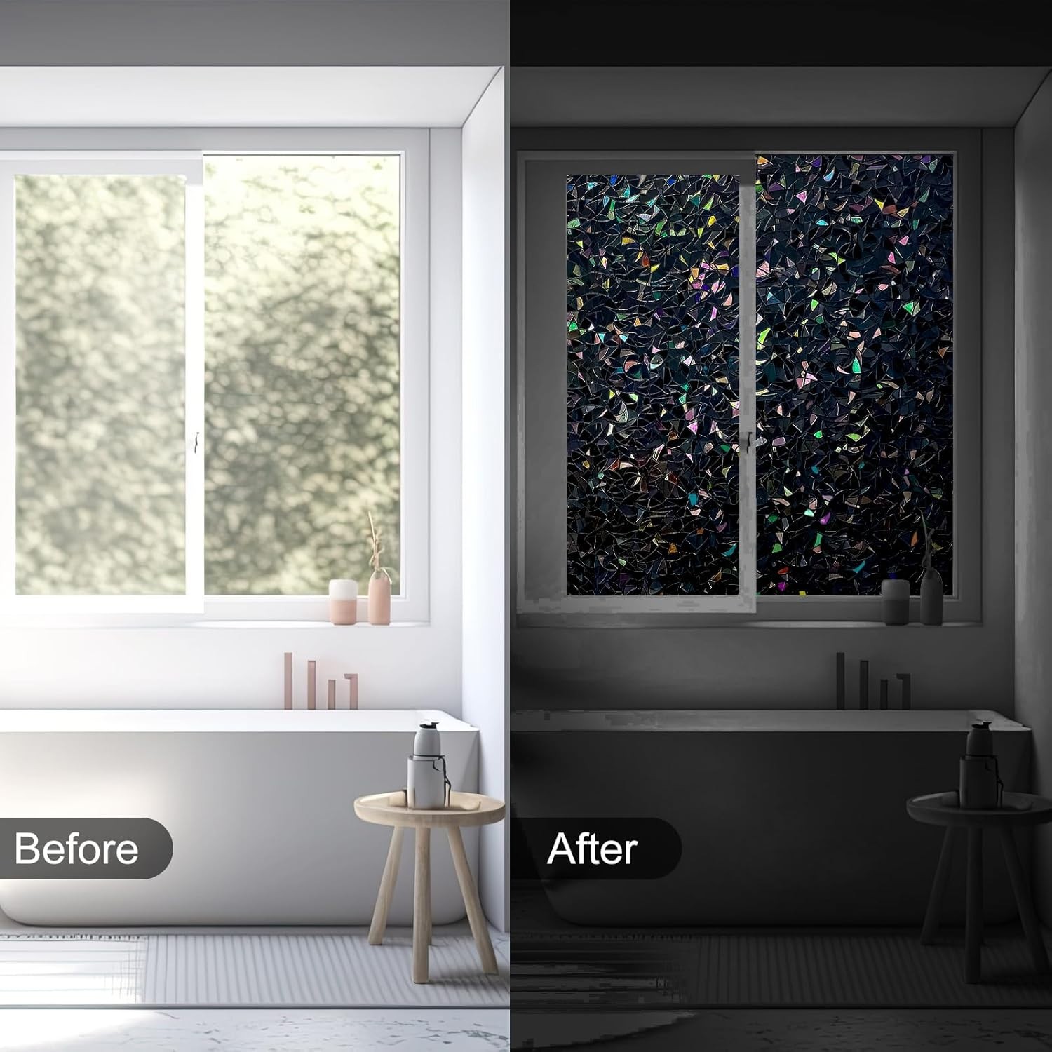 Static Cling Blackout Film – Easy Installation, 100% UV Protection, 35.4 x 78.7