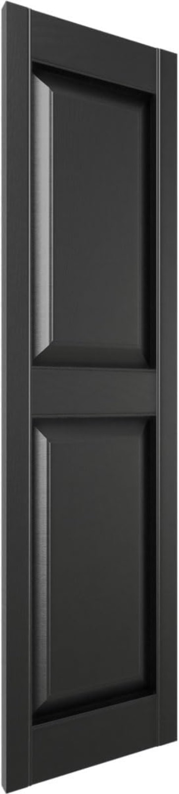 Lifetime Vinyl Raised Panel Shutters, 14.75″W x 67″H, Black, Pair