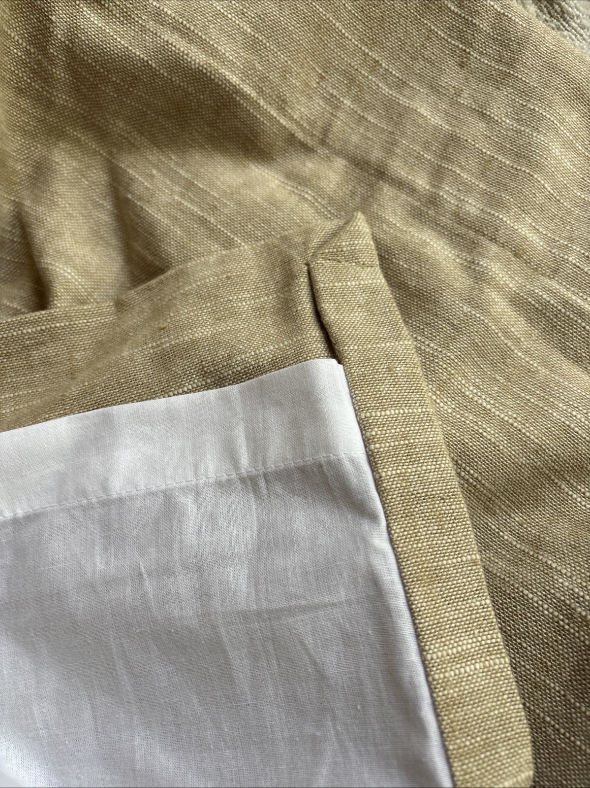 Pottery Barn Emery Linen Light Filtering Drapes Curtains Panels 48 X60” Oatmeal