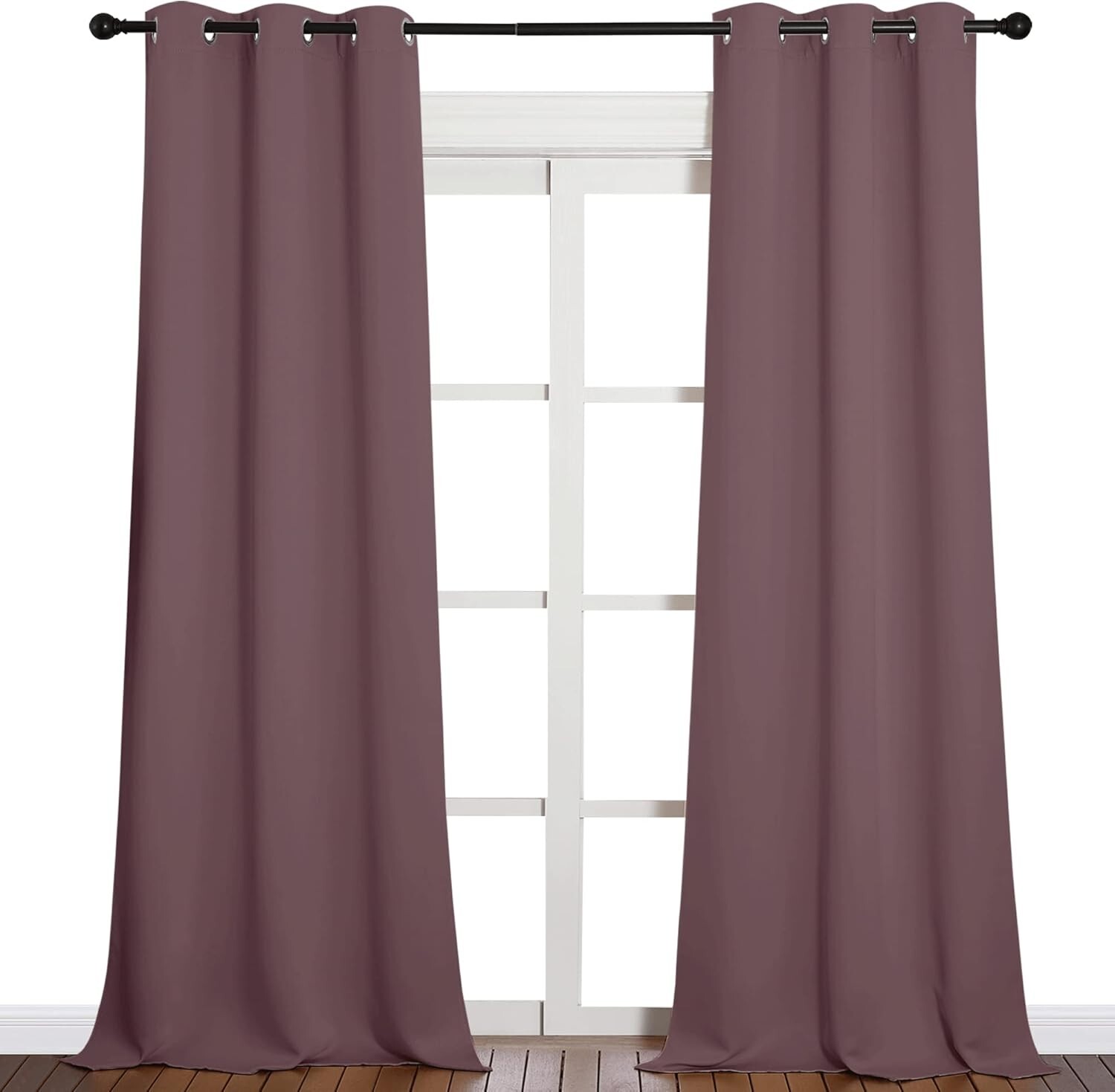 2 PCS Dry Rose 90″L x 42″W Protection Privacy Darkening Curtains For Bedroom