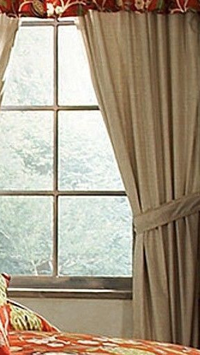 SET 2 Dillards Noble Excellence 84″ lined Curtains drapes tan beige Neutral pair