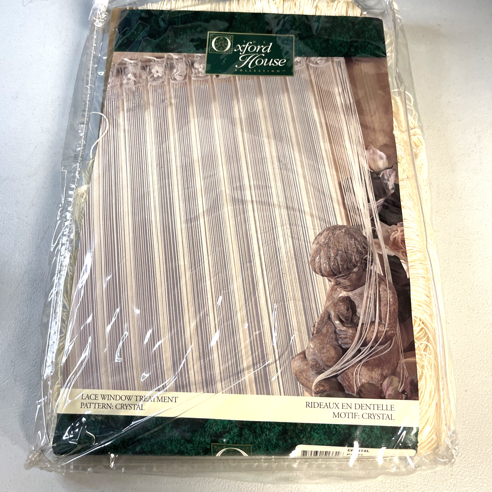 Oxford House Lace Window Treatment Crystal 60 X 84 Ivory Cords