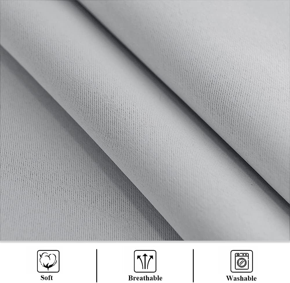 Waterproof Blackout Curtains for Indoor/Outdoor, Extra Wide Silver Grey 100×95
