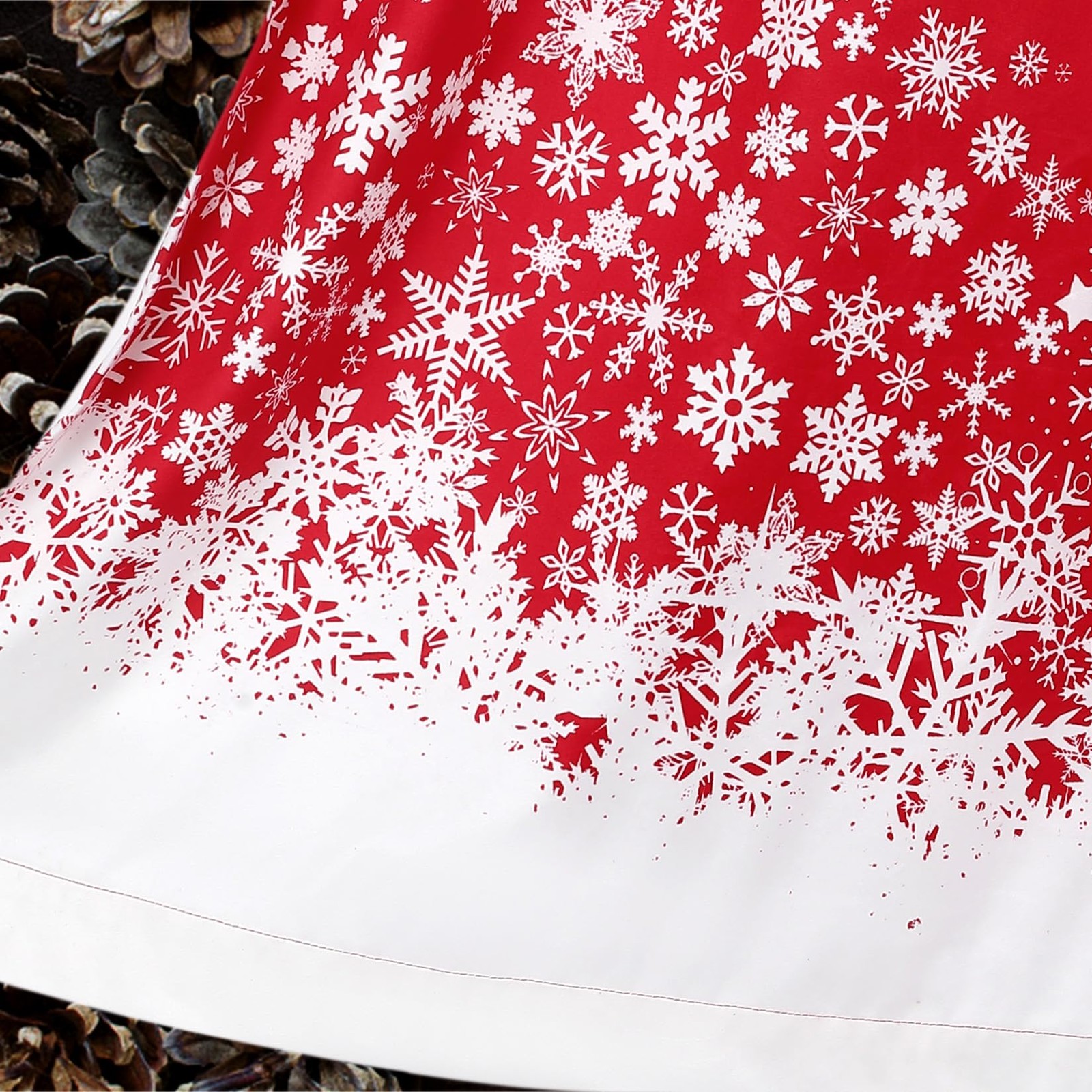 Caromio Christmas Curtains For Living Room 95 Inch Red Christmas Snowflake