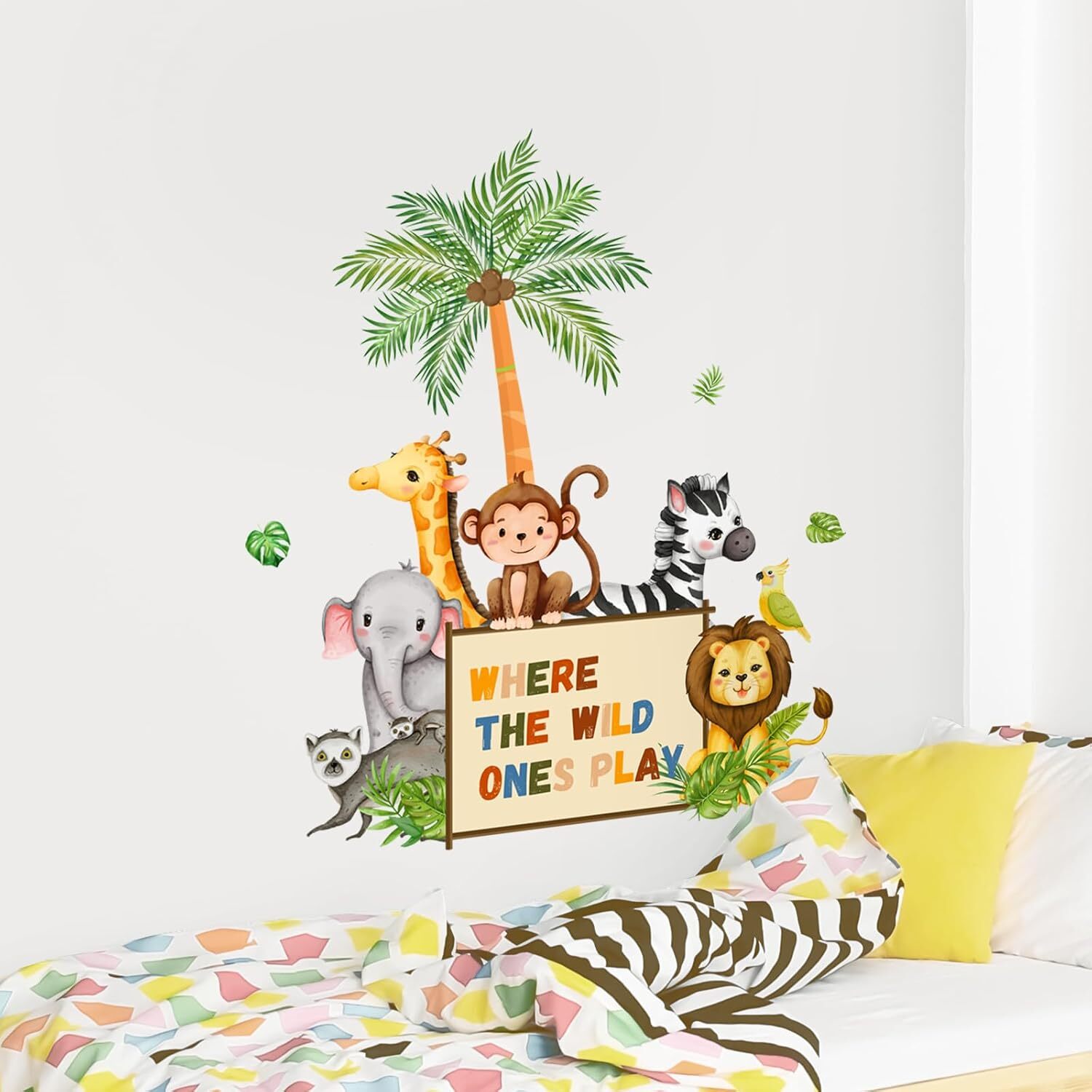 Supzone Jungle Animals Wall Decals Playroom Stickers Where The Wild…