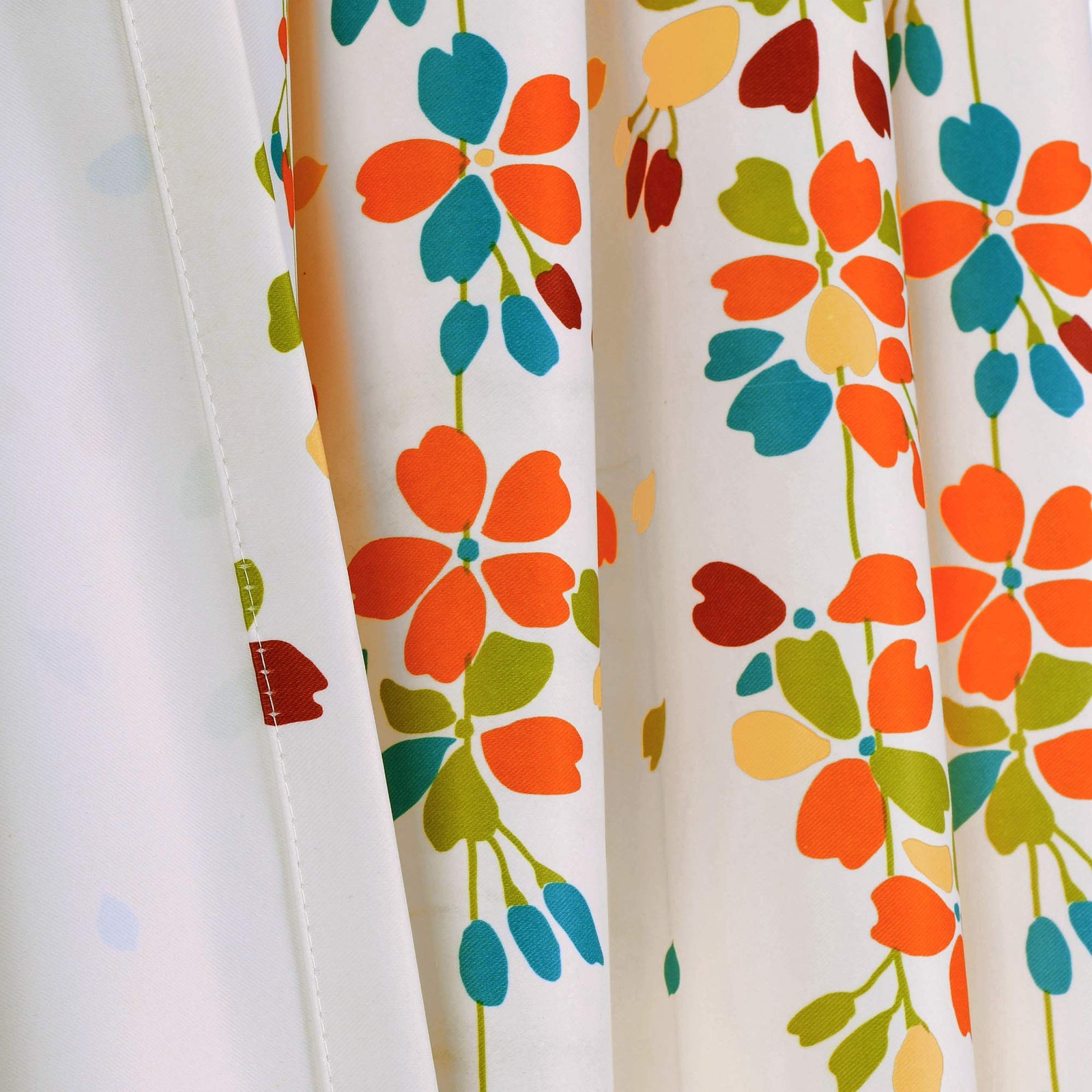 Weeping Flower Light Filtering Window Curtain Panels, Pair, 52″W x 108″L + 2″…
