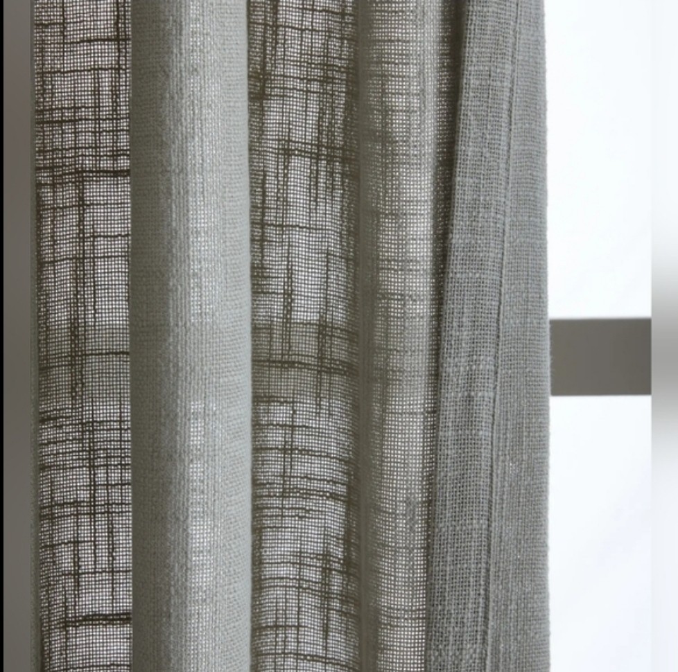 NWOT! Quince Cotton Sheer Gray Curtains- Set Of 2 Panels! 48″x84″ (F67)