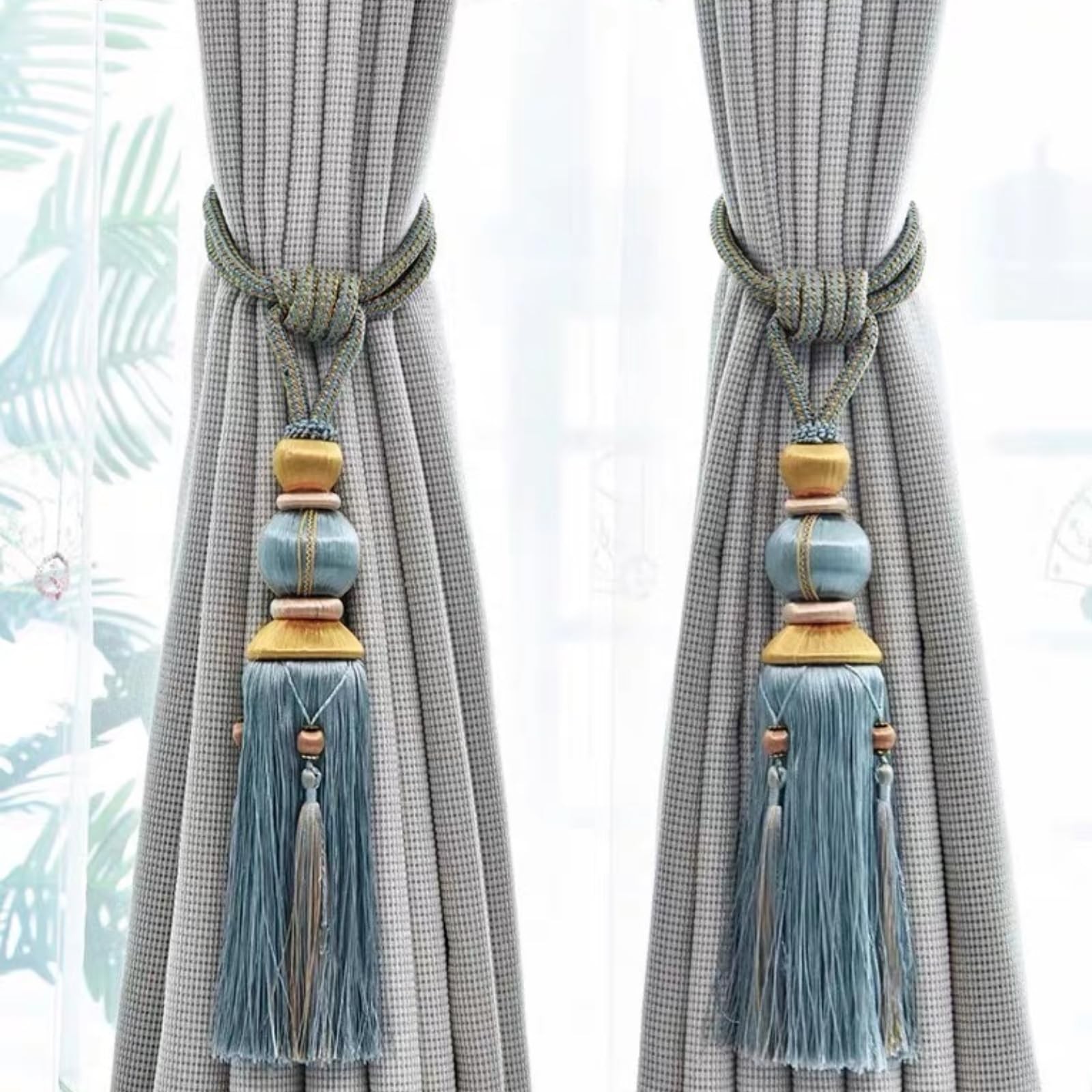Paired Lantern Single Hanging Tassels Curtains Buckle Sling Binding Lantern T…