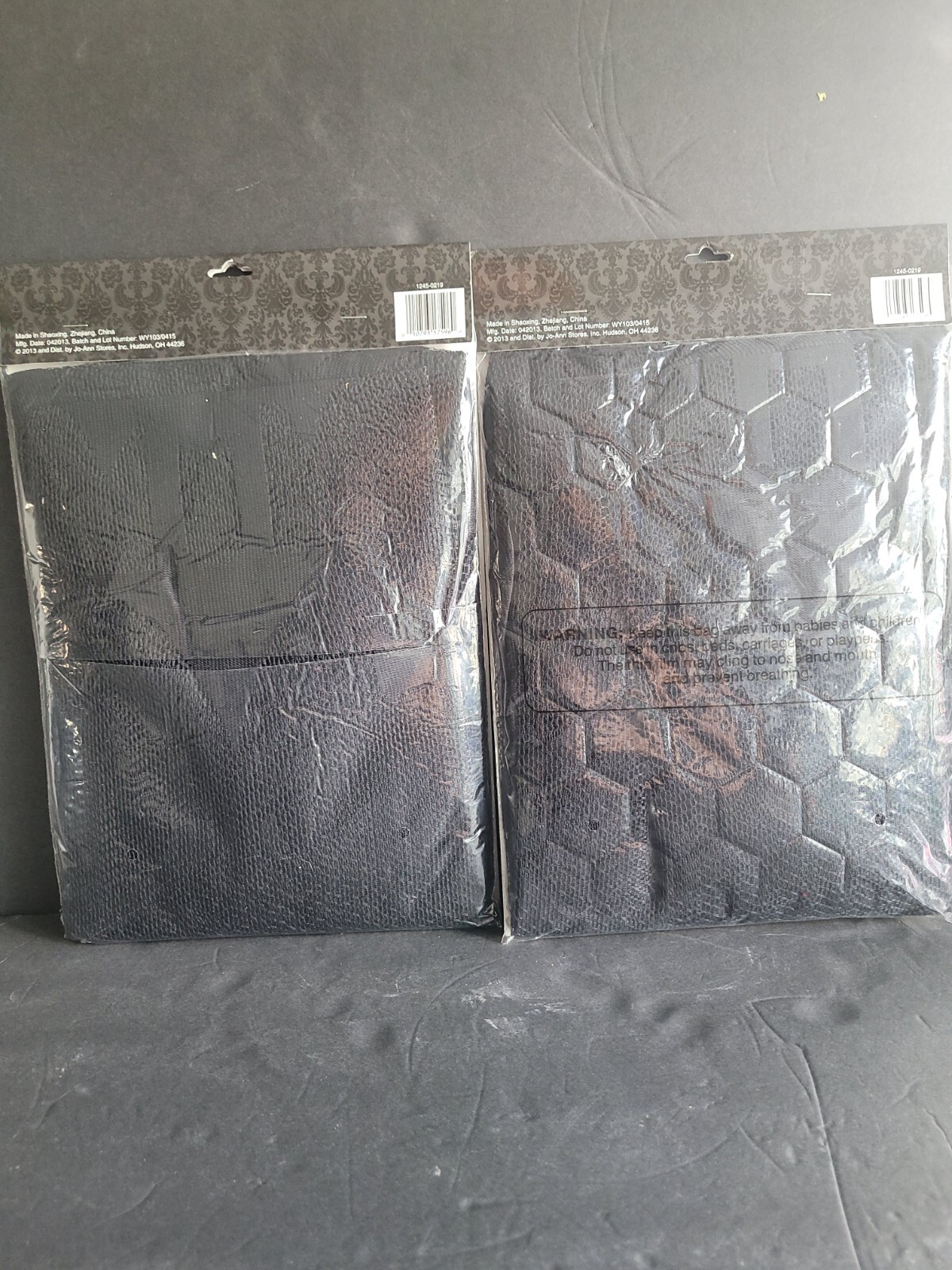 2 Black Lace Halloween Curtain Panels Haunted House New