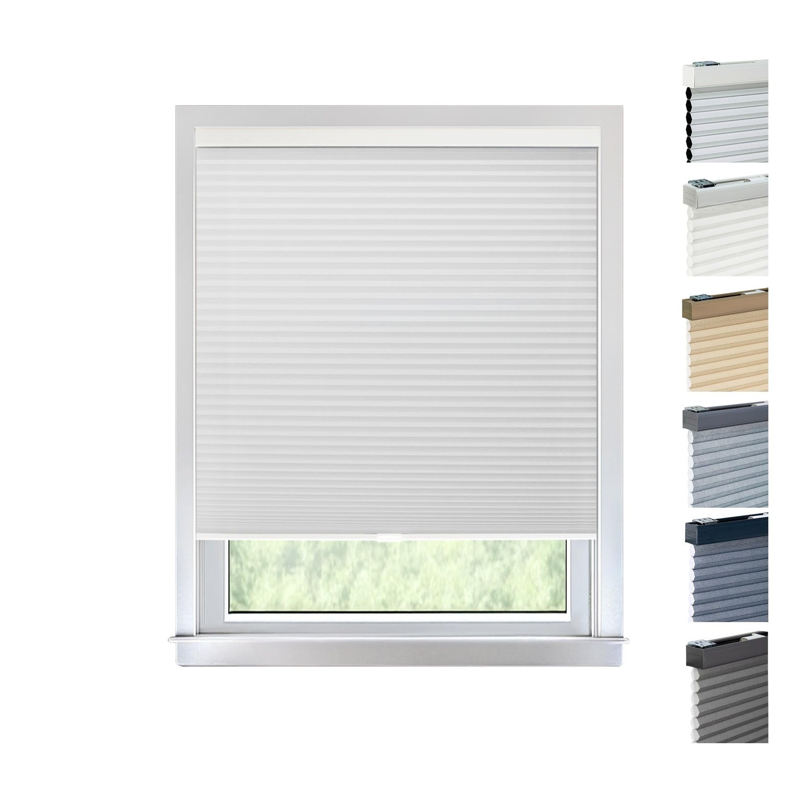 Cellular Shades – Cordless Honeycomb Blinds, Blackout or Light Filtering Wind…