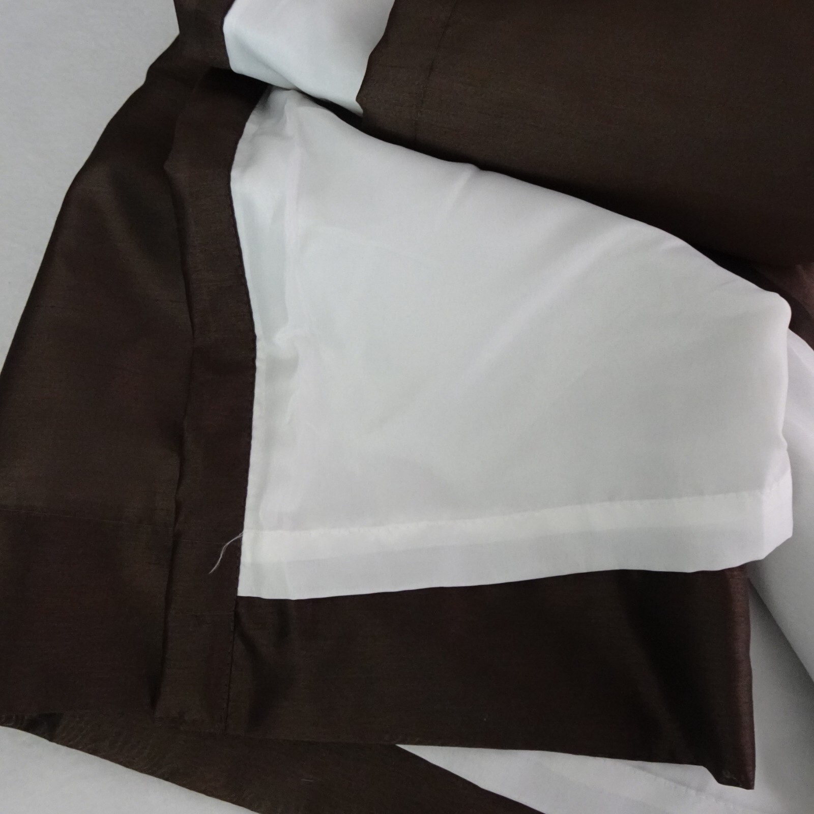 Drapery Set Long Brown Lined TWO Panels 50 x 108″ Rod Pocket Drapes Curtains