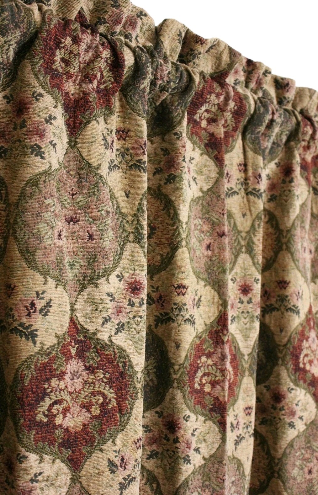 Floral Trellis Ogee Medallion Tapestry Drape Curtain 56×87 Woven Jacquard 3lbs