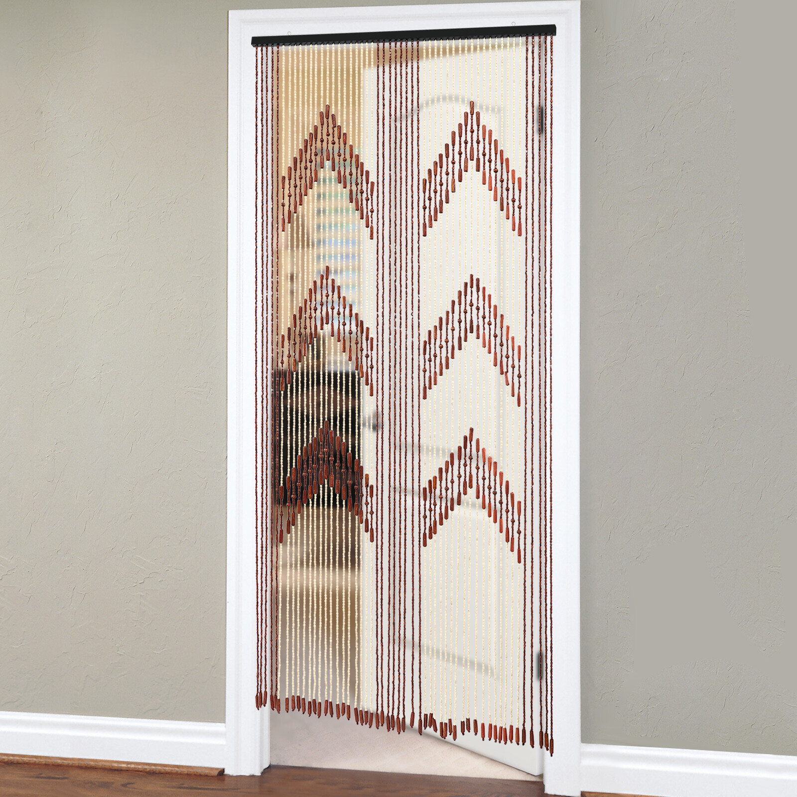 Vintage Bamboo Door Curtain 52 Strands Curtain Beads Room Divider 190*90cm