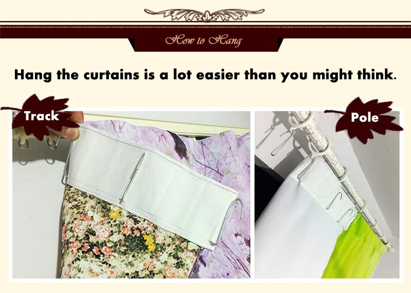 White Big Horse Mane 3D Curtain Blockout Photo Printing Curtains Drape Fabric