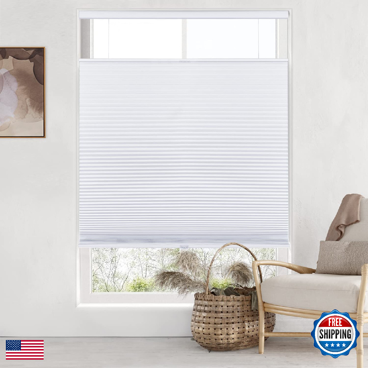 Lazblinds Top Down Bottom Up Tdbu Cordless Cellular Shades Blackout Light