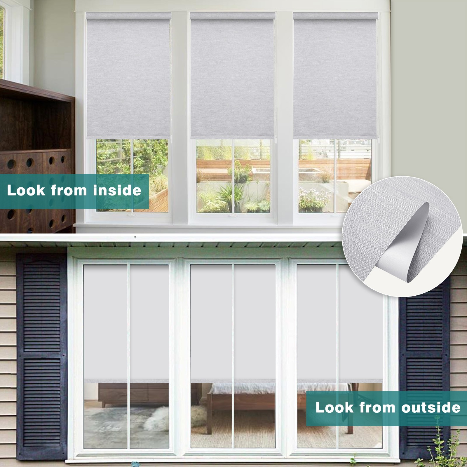 Changshade CUSTOM SIZE Blackout Roller Shades Corded Window Blinds -5Colors