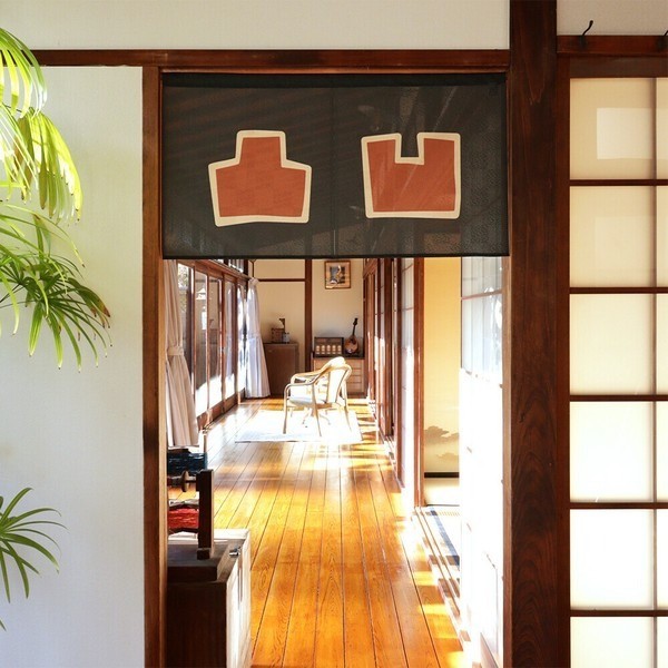 MADE IN JAPAN Japanese Noren Curtain – Tradition Simple Kanji «Dekoboko» Design