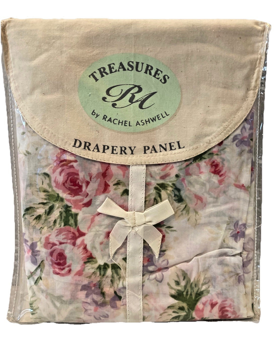 NIP Treasures Rachel Ashwell Amanda Drapery Panel 42″x84″ Pink Roses 2 Available