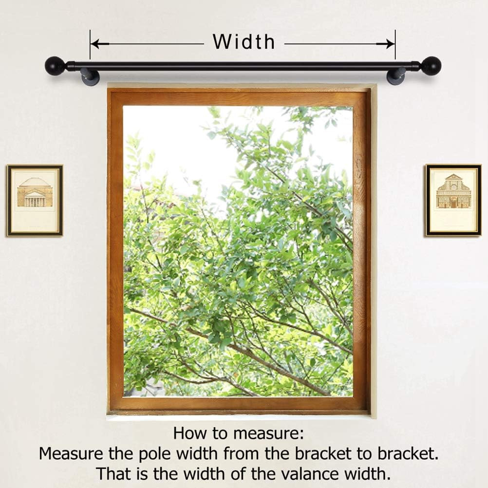 Thick Chenille Window Curtains Valance for Living Room Gold Swag Valance