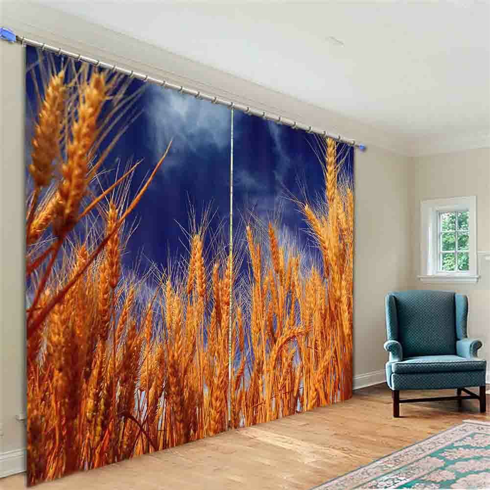 Panicle Performance 3D Curtain Blockout Photo Printing Curtains Drape Fabric