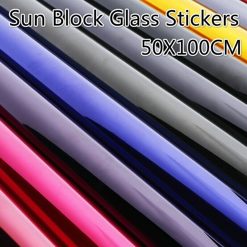 DIY Self Adhesive Window Film Heat Sunblock Glass Sticker Reflective Art Decor