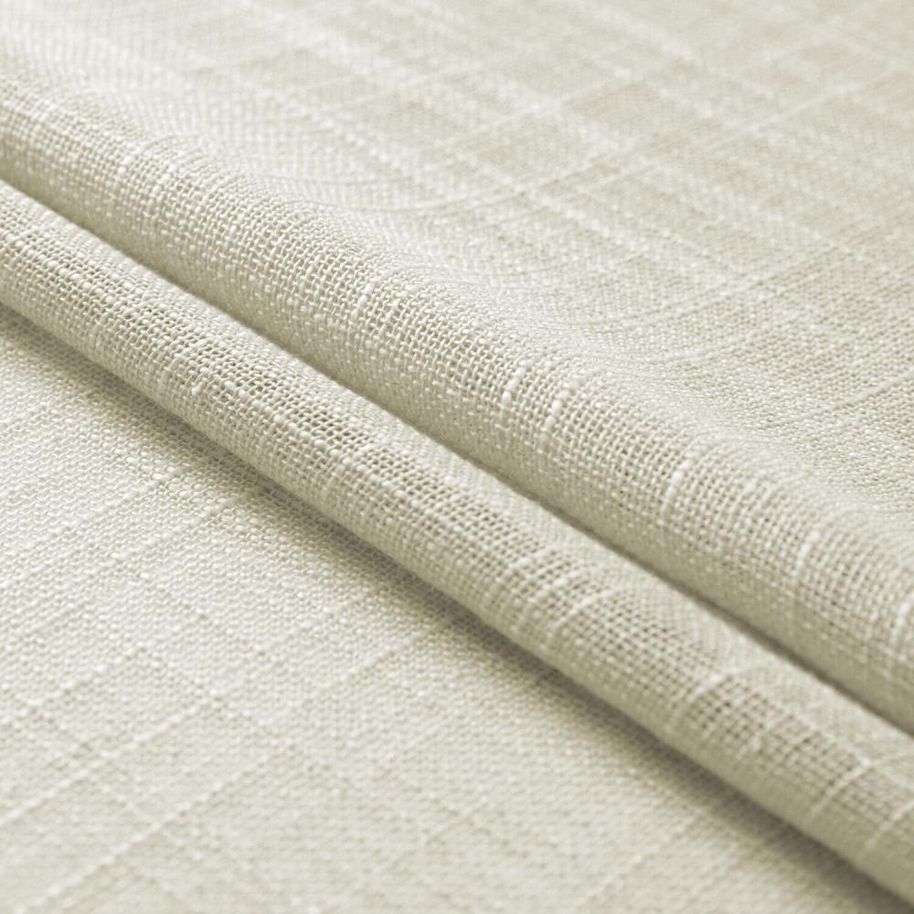 Rod Pocket Semi-Sheer Curtain Panels Set of 2 Linen Blend Fabric for Home Decor