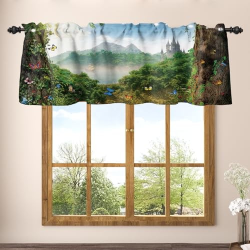 52 x 18 Inch Enchanted Forest Short Valance 52″W x 18″L (Pack of 1) Green