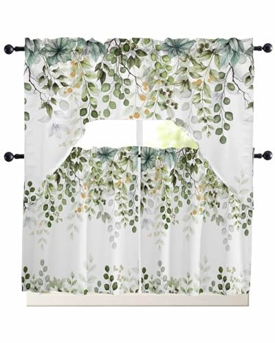 Sage Green Eucalyptus Leaves Swag 27.5″W x 24″L (Pack of 3) Leafone9921
