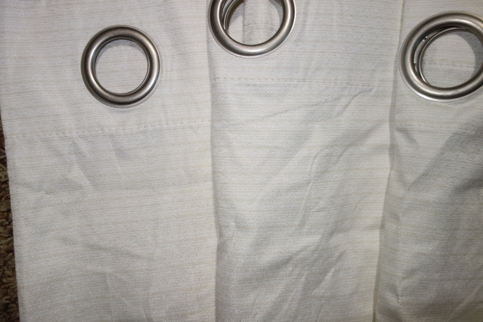 Lot 3 Sun Zero Energy Saving Insulated Grommet Curtain Panels Ivory 40″x63 inch