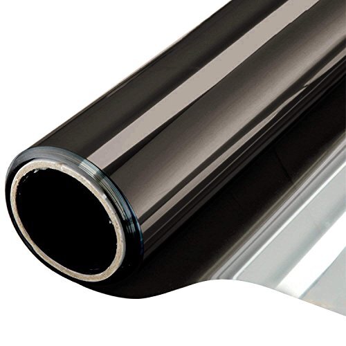 1 Way Mirror Window Film Daytime Privacy Heat Control Film, Non-Adhesive, 6 Mil