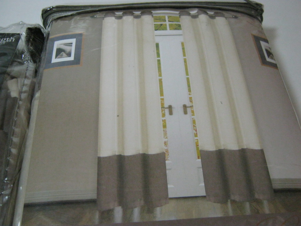 New CREST HOME DESIGN VANESSA Grommet PANEL 54″x84″ ~ Tan & BROWN NEW