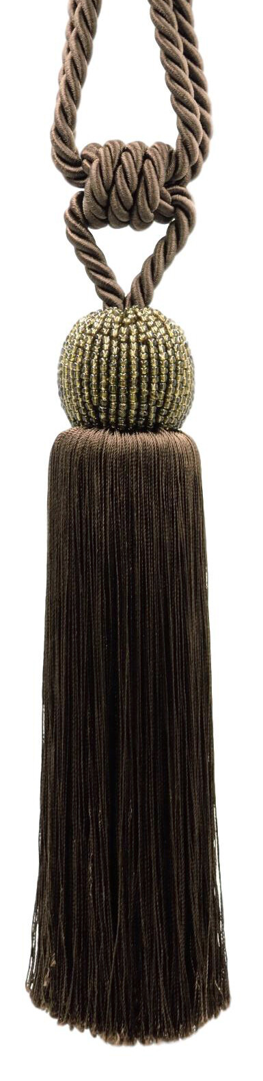 TBBD8-RN-E11C-Q01, window-treatment-tiebacks, Dark Brown [Sold Individually]