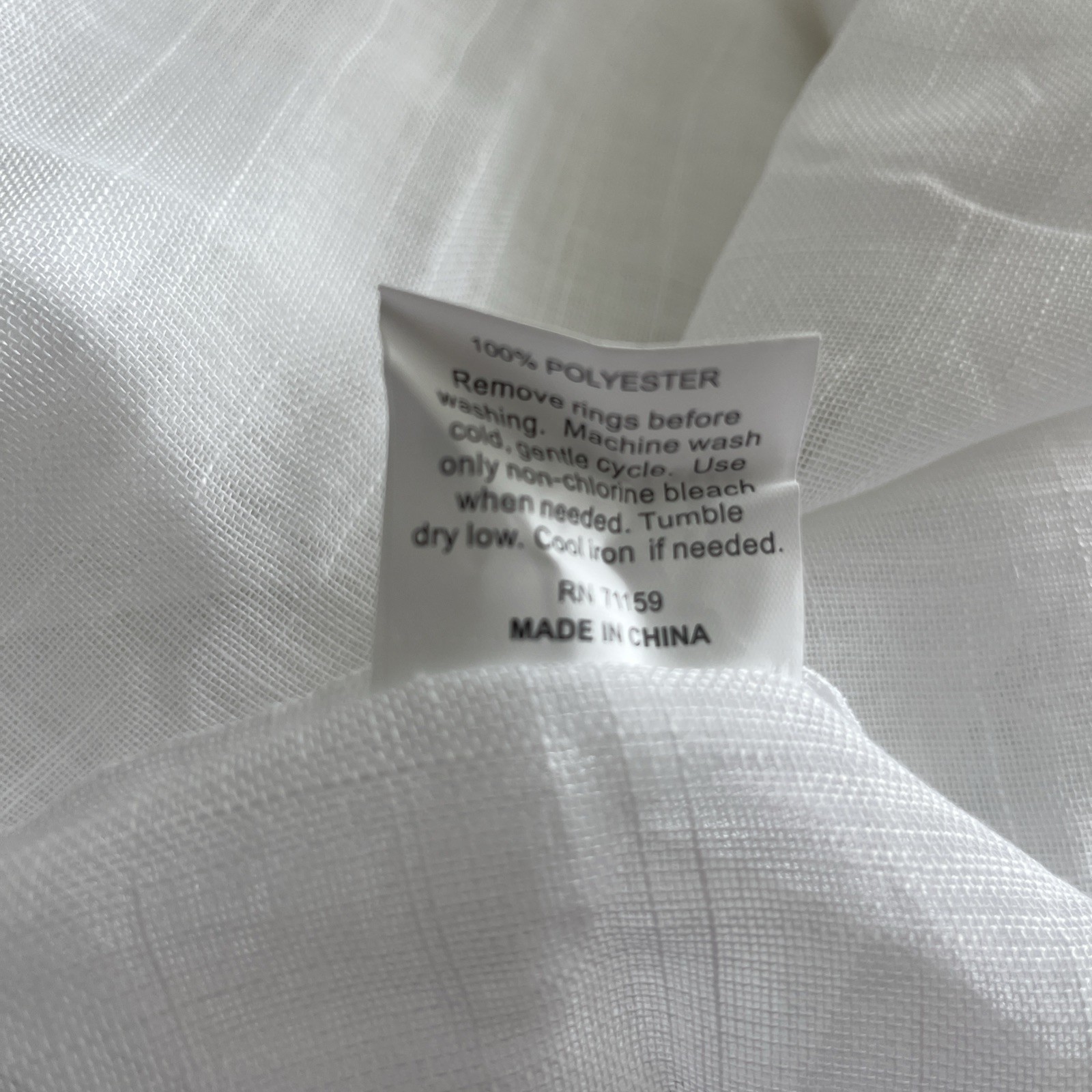 Broyhill 8 Panels Light Filtering Ring & Tab Top w/Attached Valance EUC
