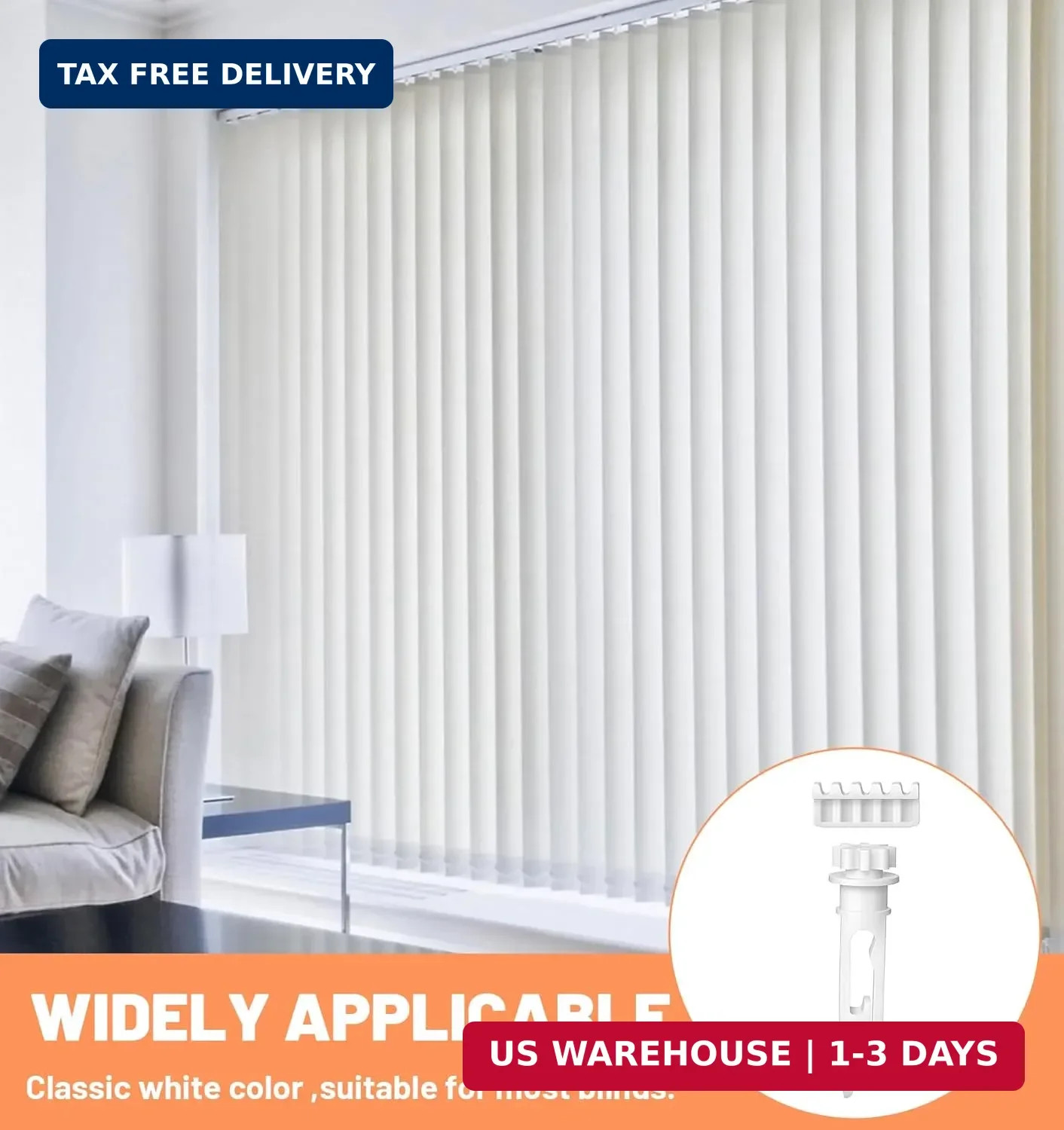 Vertical Blinds Clips, POM Plastic Vertical Blinds Replacement Parts, Vertical B