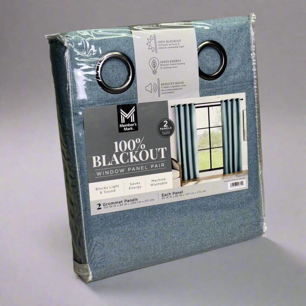 MEMBER’S MARK Window Panel Pair 100″ W x 84″ L, Blue
