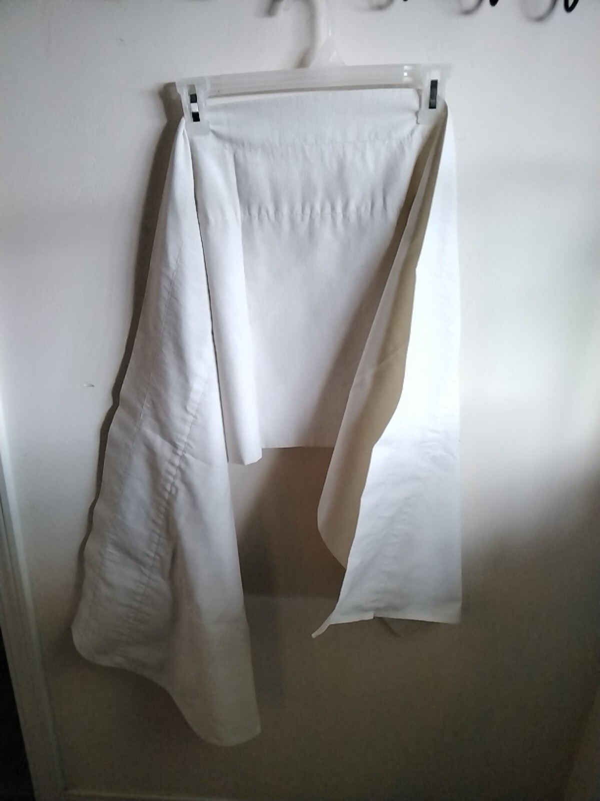 Light Cream Solid Cotton Polyester Valence Curtain 65″ L x 17″ W 3″ Rod Opening