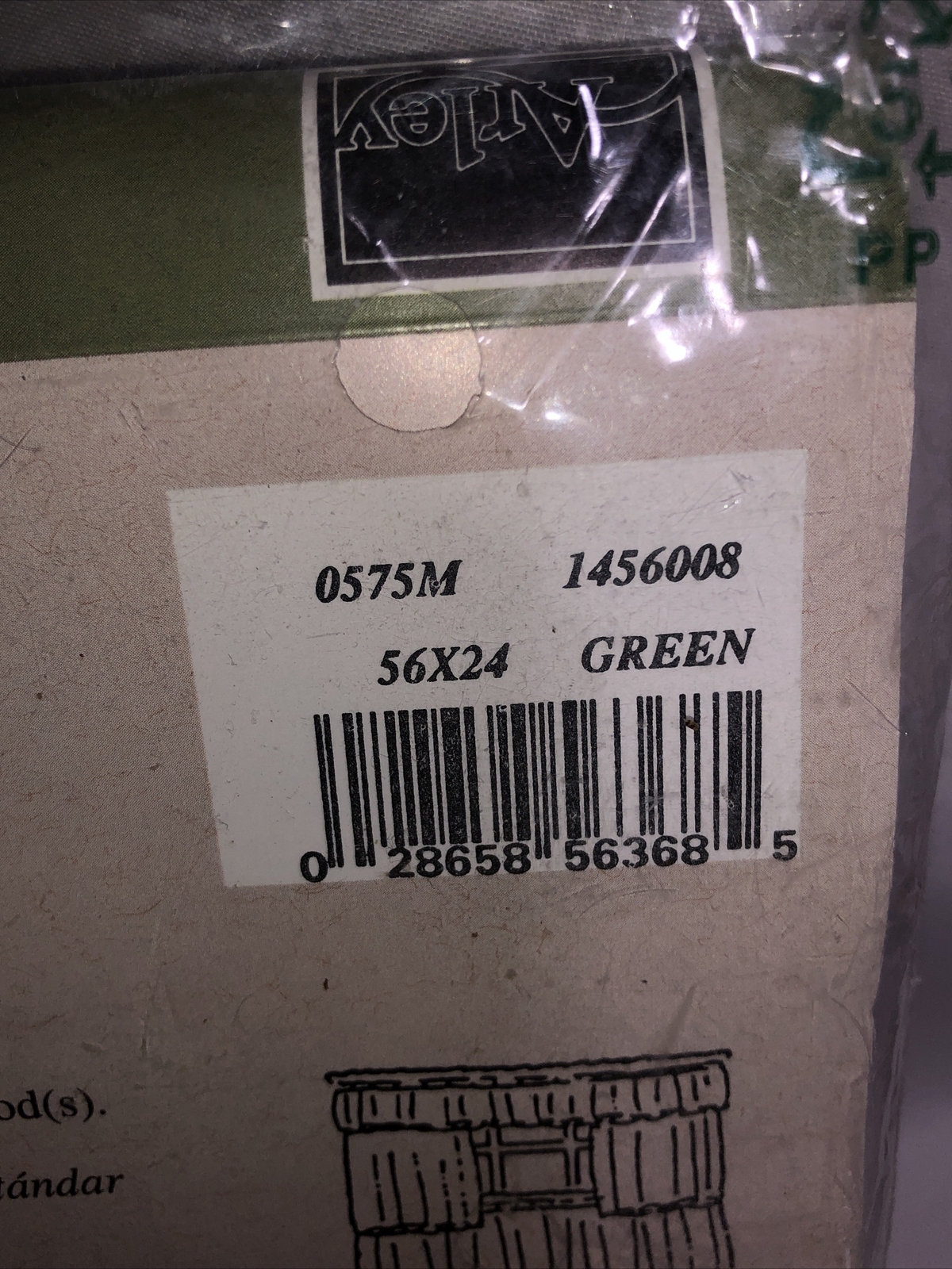 Vtg Arley Pair Tailored Tiers Green 56 X 24 Magnolia Leaves white NOS Wards/35c