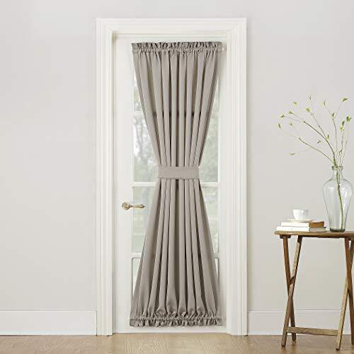 Barrow Energy Efficient Door Panel Curtain with Tie Back, 54″ x Stone Beige
