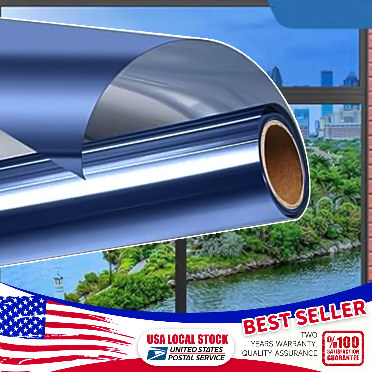 20% VLT Uncut Window Roll Tint Film 20″ x 158″ for New Home Office Glass Blue