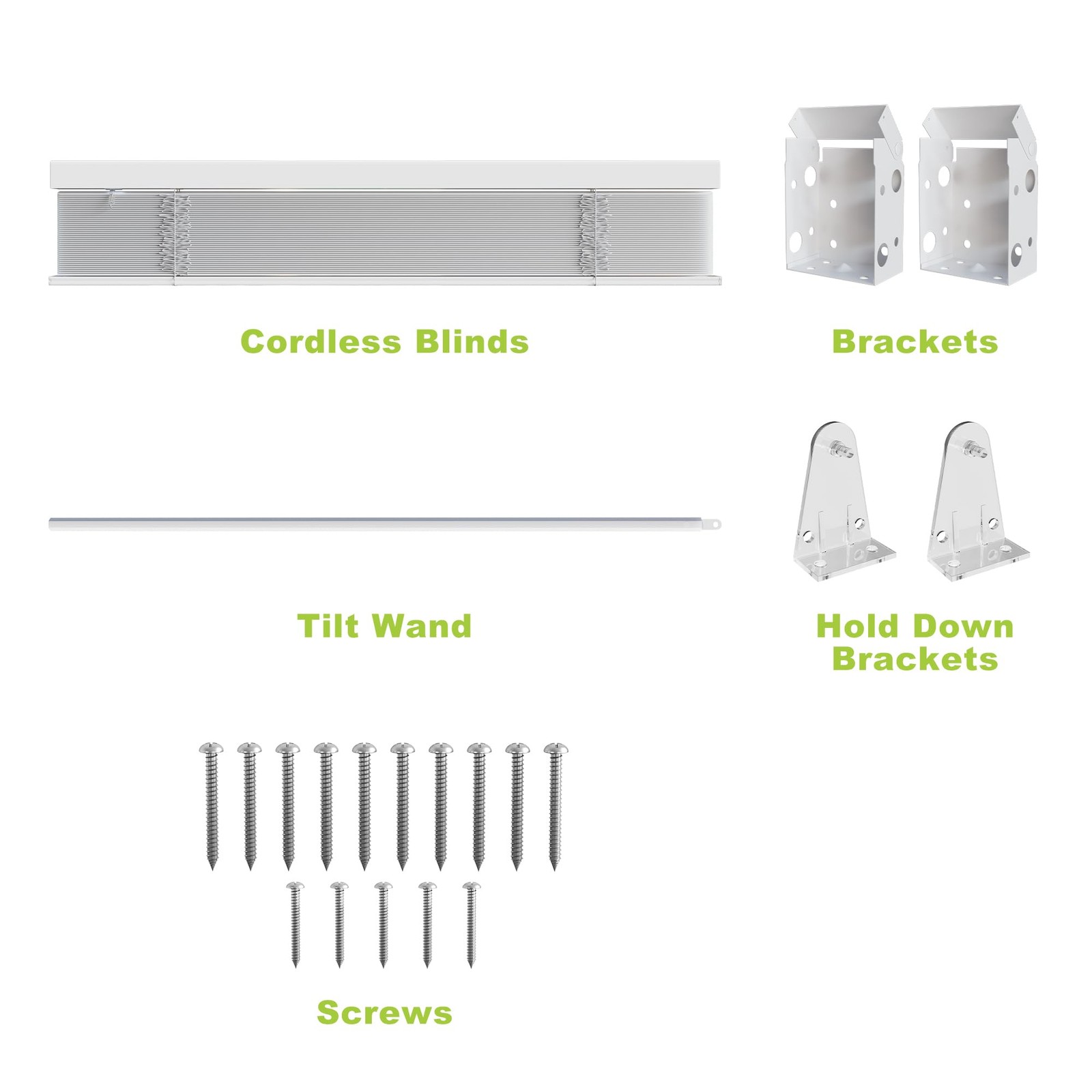 SZXIMU 44inx64in Cordless Room Darkening Window Blinds White
