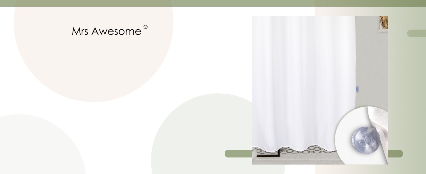 No Hook Shower Curtain with Snap-in Liner Less Time On/Off, Embossed Waffle-Look