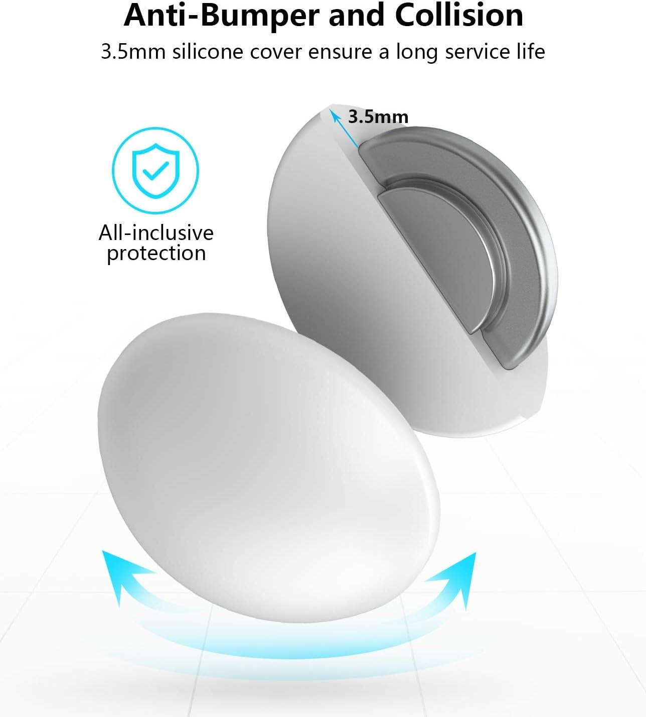 4 Packs Shower Curtain Weights, Magnetic Silicone Wrapped Heavy 4 Pack, White