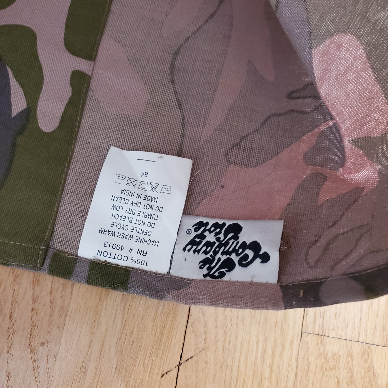 The Company Store Army Camouflage Drapery Panels Set of 2 w 6 Pockets Per Panel